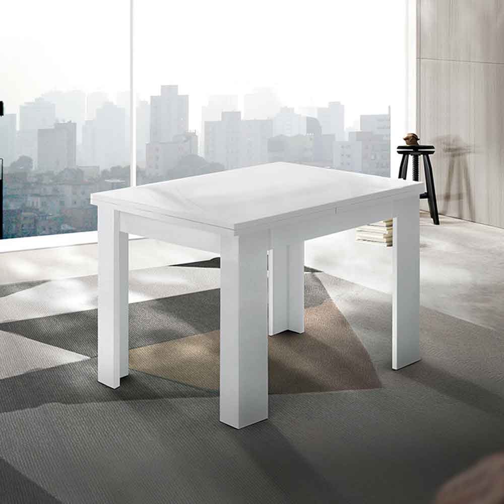 Jennings Small High Gloss Folding Dining Table In White