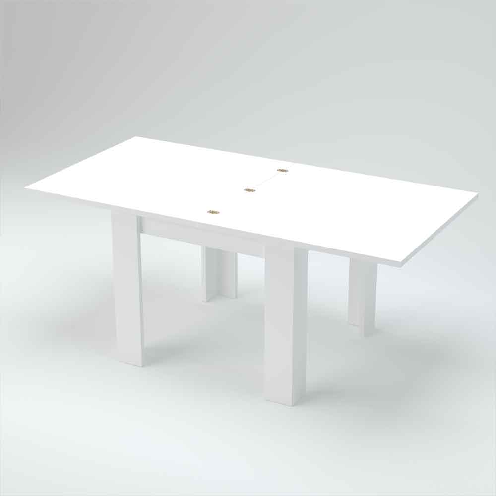 Jennings Small High Gloss Folding Dining Table In White
