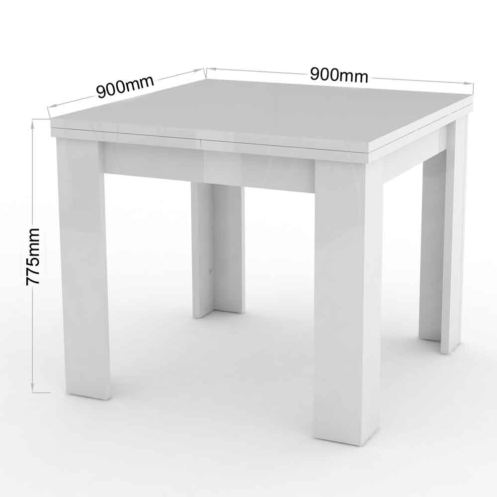 Jennings Small Wooden Extending Dining Table In Bronx Concrete