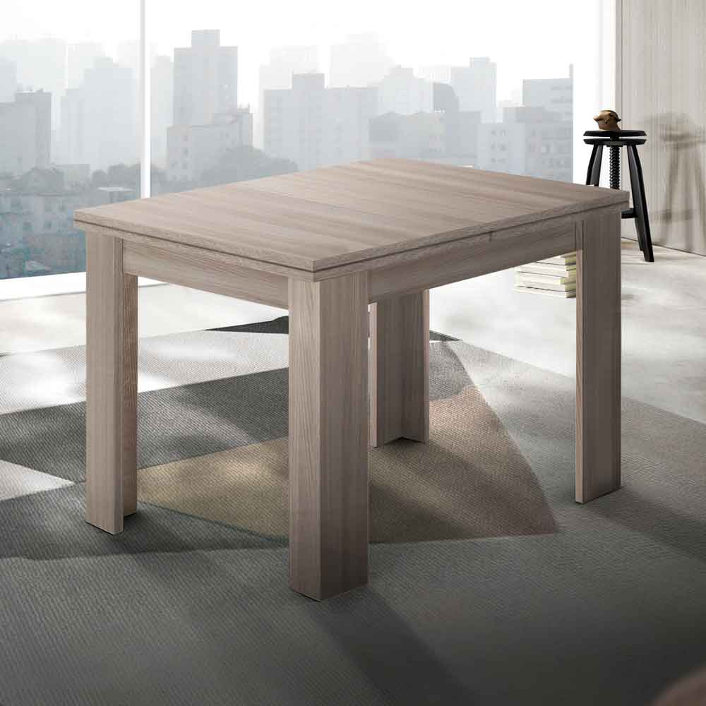 Jennings Small Wooden Extending Dining Table In Elm