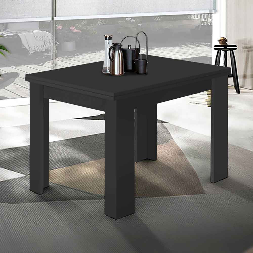 Jennings Small Wooden Extending Dining Table In Matte Anthracite