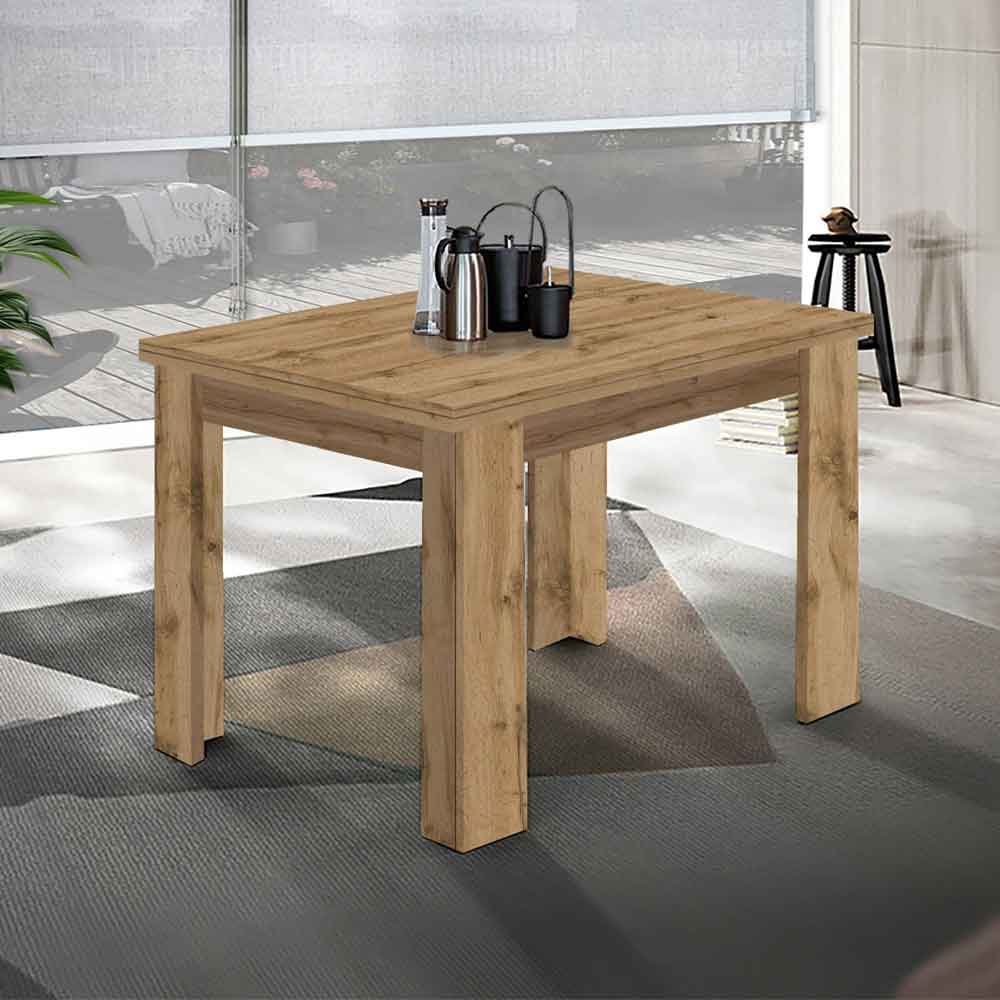 Jennings Small Wooden Extending Dining Table In Wotan Oak