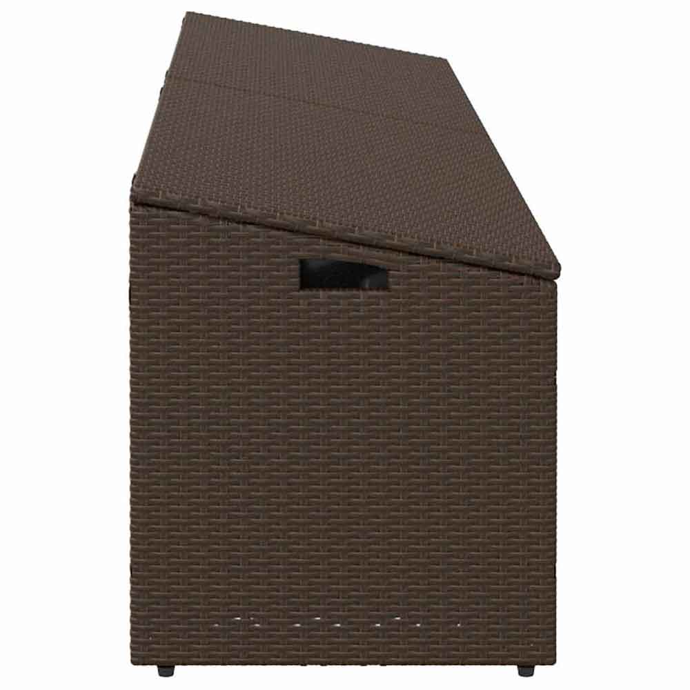 Jenrix Garden Poly Rattan Double Storage Box in Brown