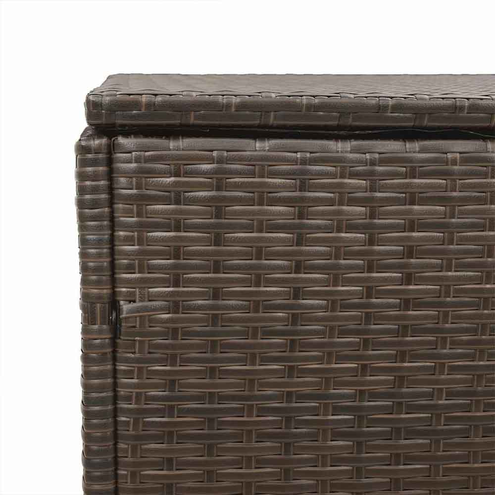 Jenrix Garden Poly Rattan Double Storage Box in Brown