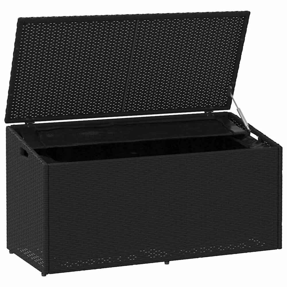 Jenrix Garden Poly Rattan Storage Box in Black