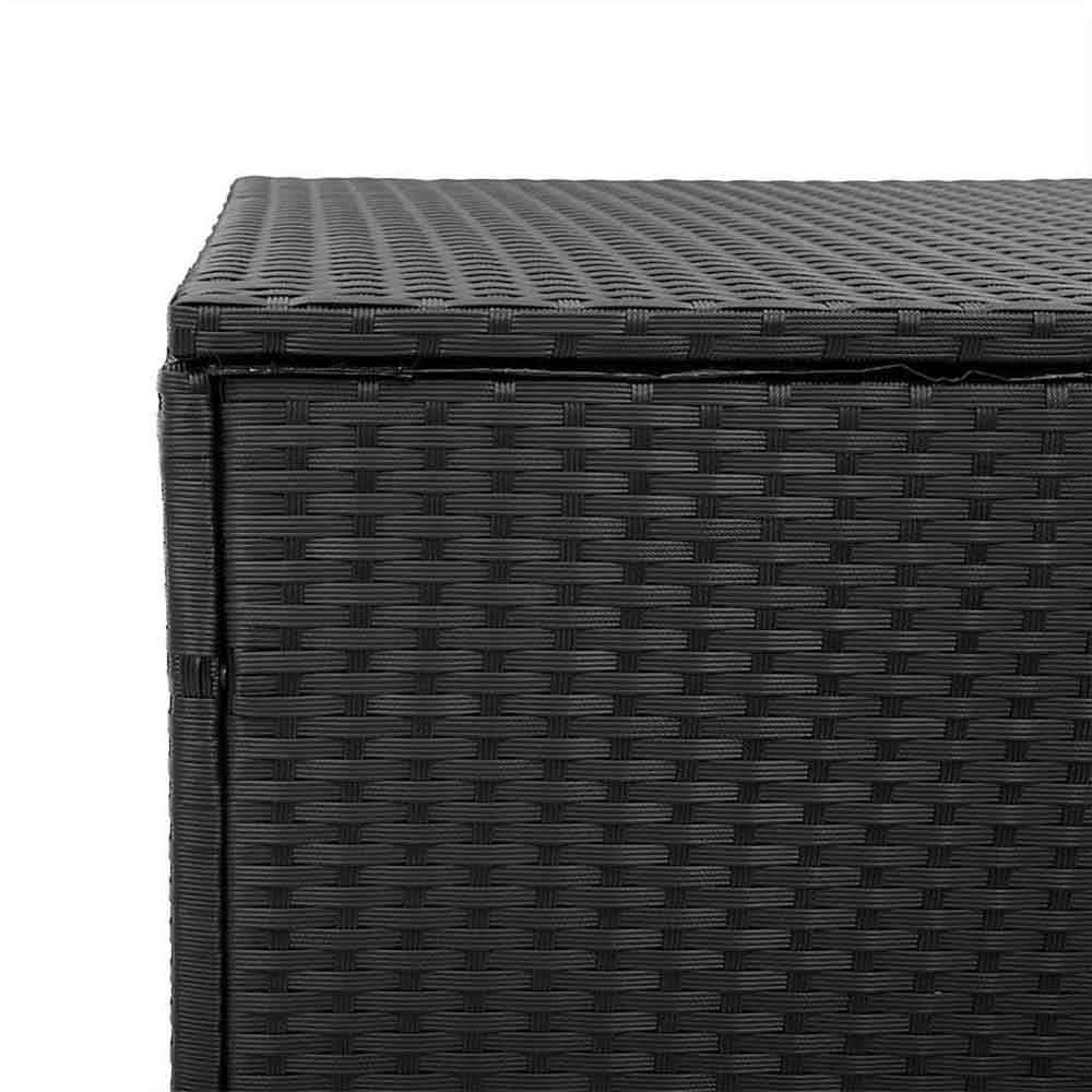Jenrix Garden Poly Rattan Storage Box in Black