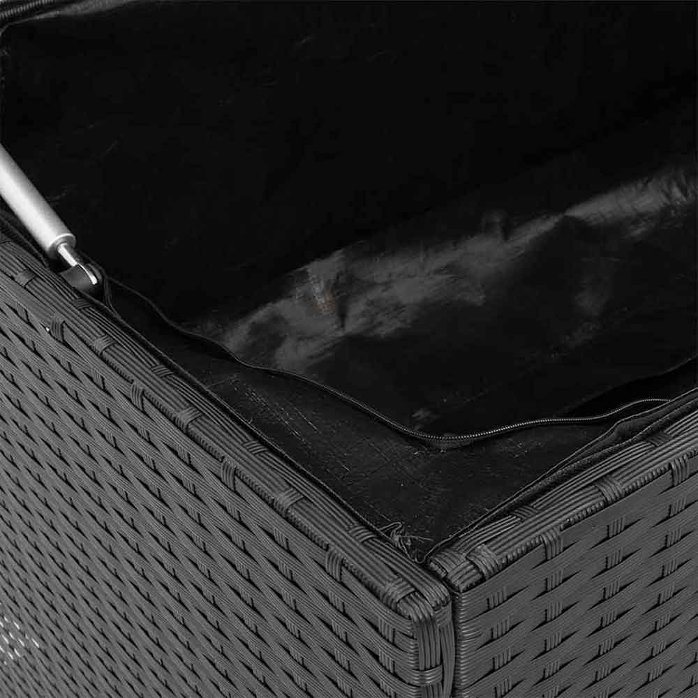 Jenrix Garden Poly Rattan Storage Box in Black