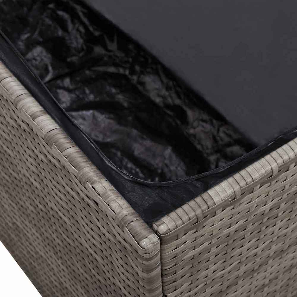 Jenrix Garden Poly Rattan Storage Box in Grey