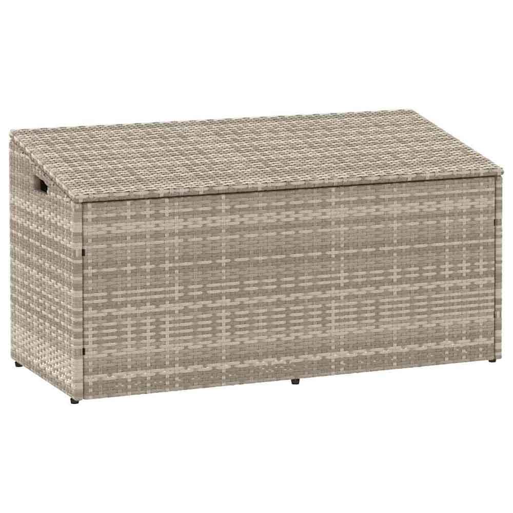 Jenrix Garden Poly Rattan Storage Box in Light Grey