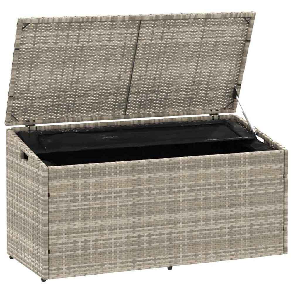 Jenrix Garden Poly Rattan Storage Box in Light Grey
