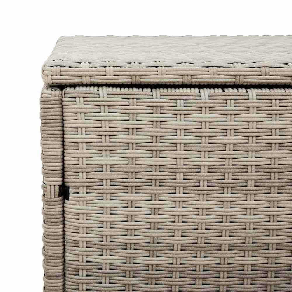 Jenrix Garden Poly Rattan Storage Box in Light Grey