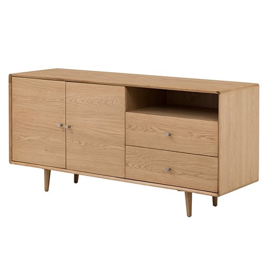 Read more about Javion large sideboard with 2 doors 2 drawers in natural oak