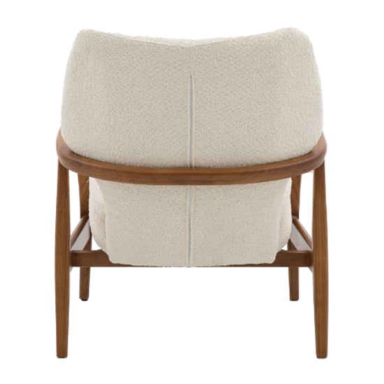 Jenson Fabric Armchair With Wooden legs In Cream