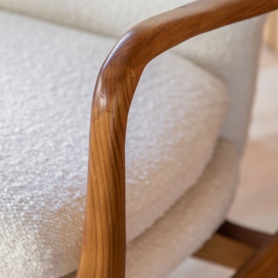 Jenson Fabric Armchair With Wooden legs In Cream