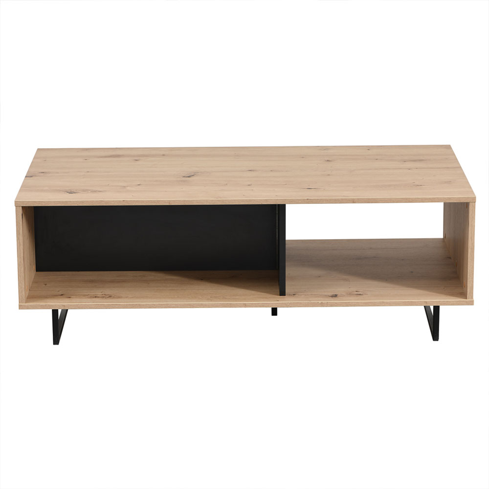 Jenvio Wooden Coffee Table in Artisan Oak and Black