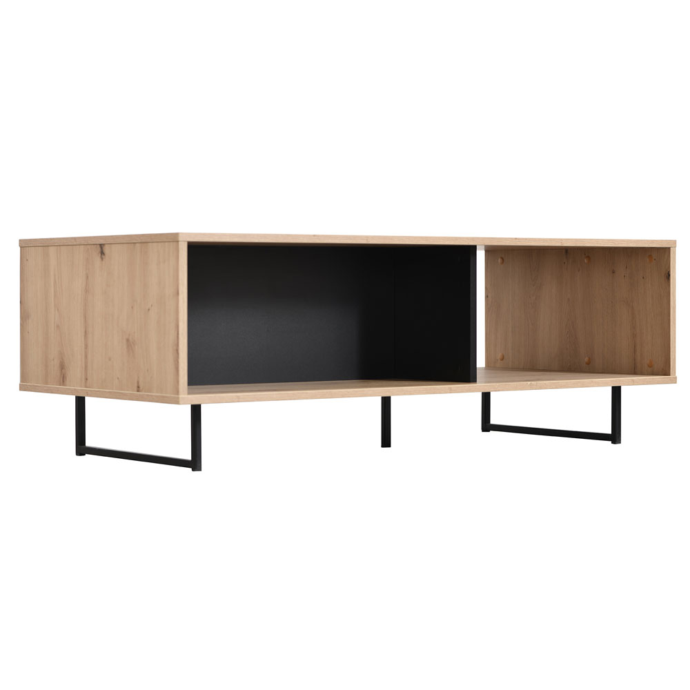 Jenvio Wooden Coffee Table in Artisan Oak and Black