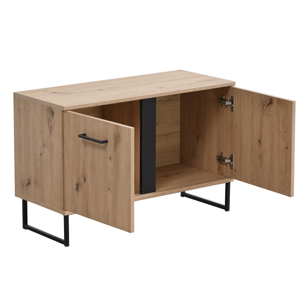 Jenvio Wooden Hallway Storage Bench in Artisan Oak