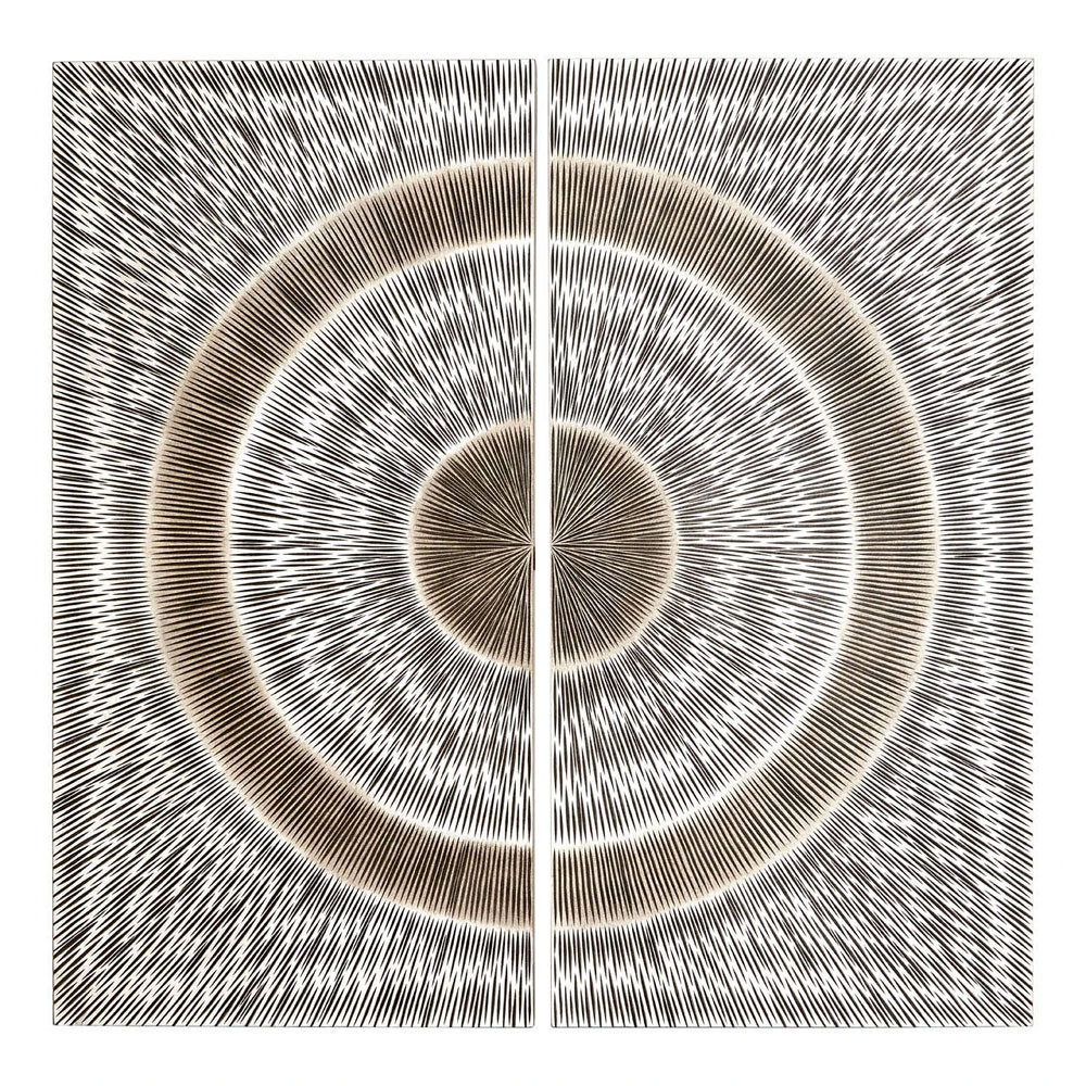 Jenvora Wood Carving Wall Art in Silver