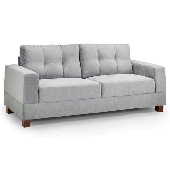Product photograph of Jerri Fabric 3 Seater Sofa In Grey from Furniture in Fashion