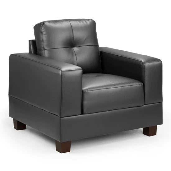 Read more about Jerri faux leather armchair in black