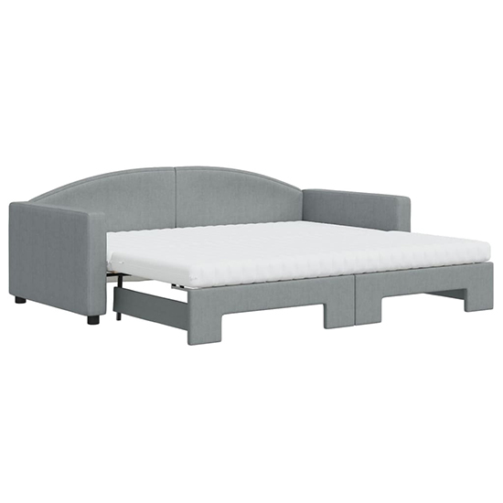Jersey Fabric Daybed With Guest Bed In Light Grey