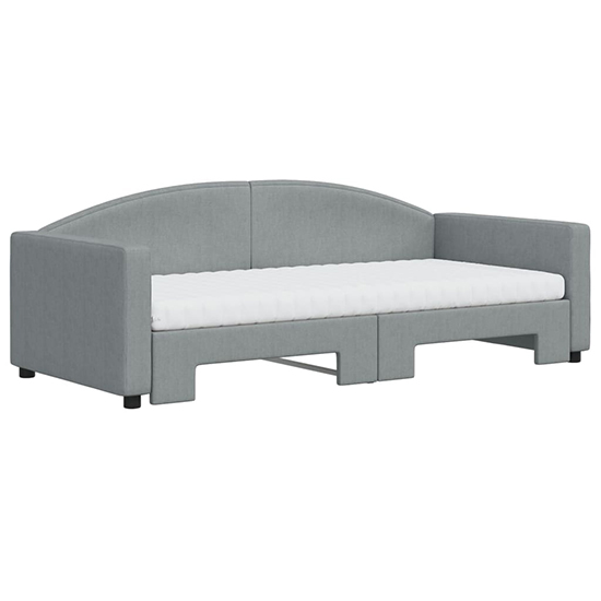Jersey Fabric Daybed With Guest Bed In Light Grey