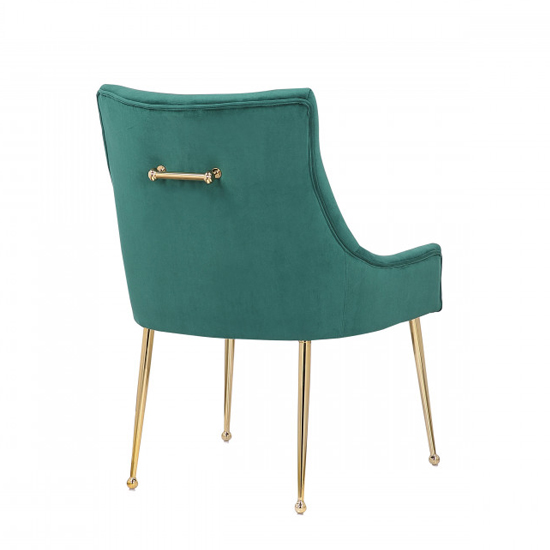 Jersey Green Velvet Dining Chairs In Pair Furniture in Fashion