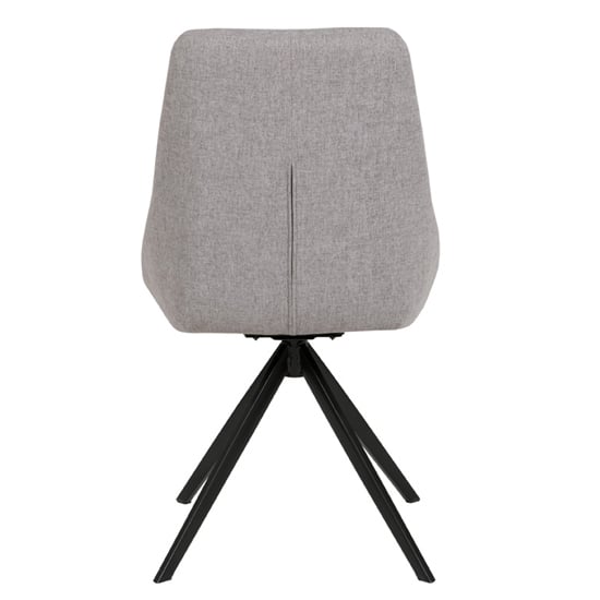 Jessa Fabric Dining Chair With Black Legs In Light Grey Furniture in