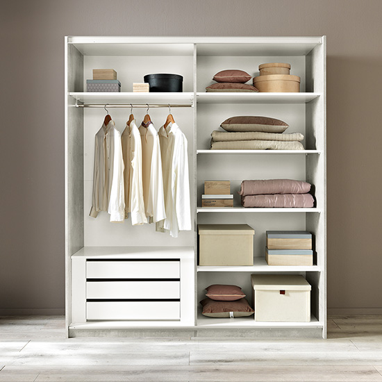 Jessica Small Gloss Mirrored Sliding Door Wardrobe In White