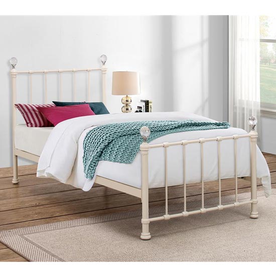 Read more about Jessica steel single bed in cream