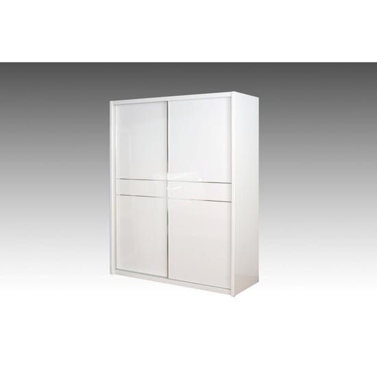 Laura Sliding Wardrobe With High Gloss 2 Doors