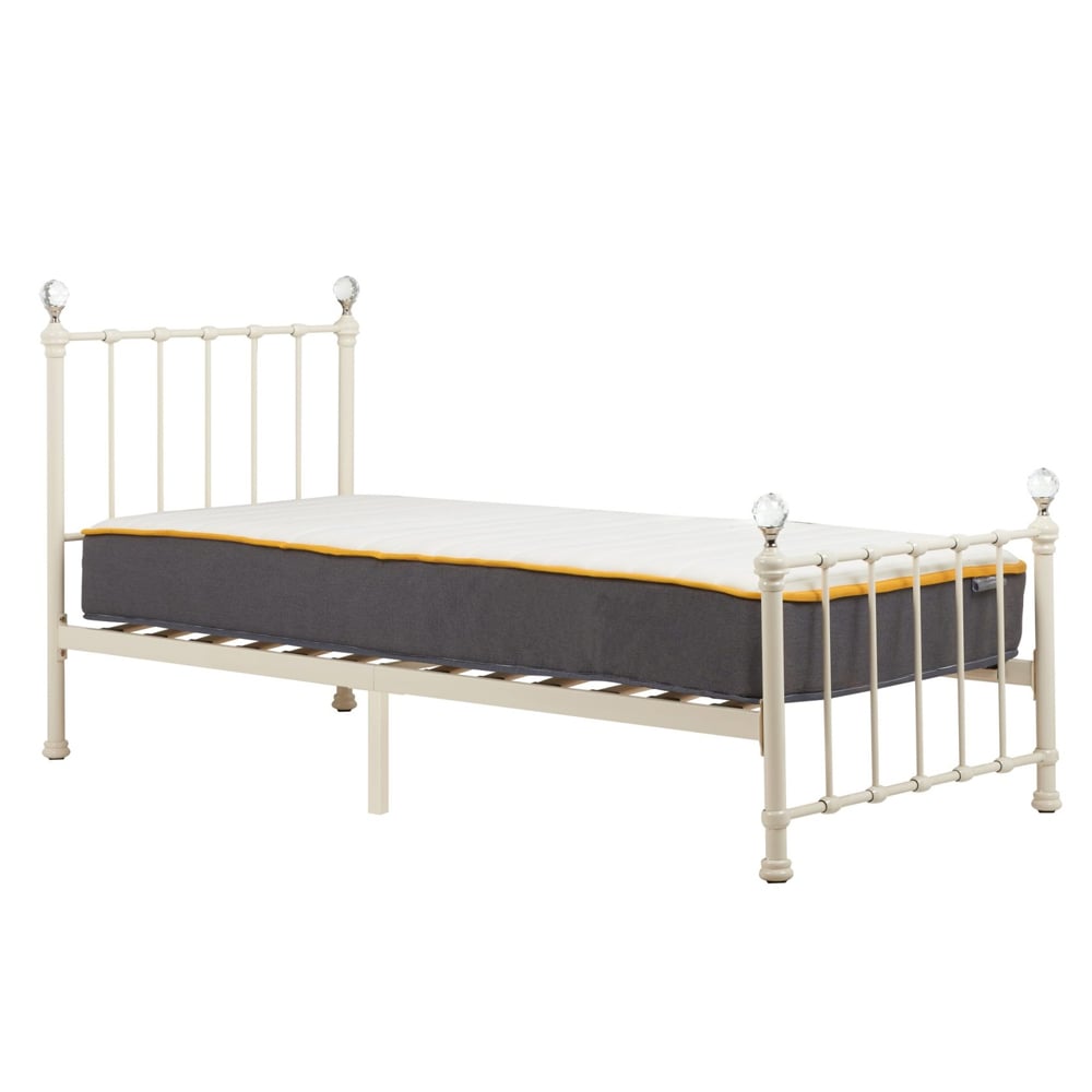 Jessika Metal Single Bed In Cream