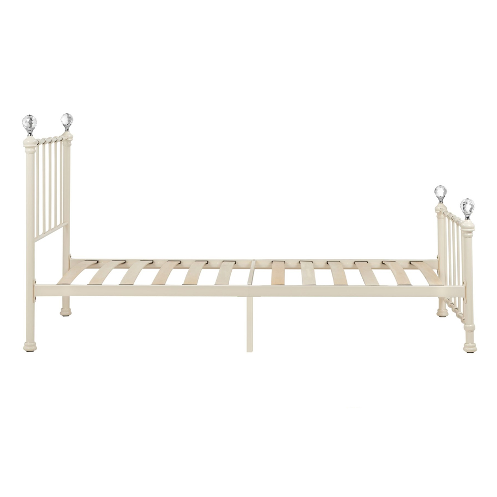 Jessika Metal Single Bed In Cream