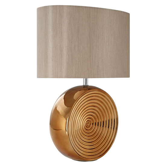 Jessima Natural Fabric Shade Table Lamp With Bronze Base_2