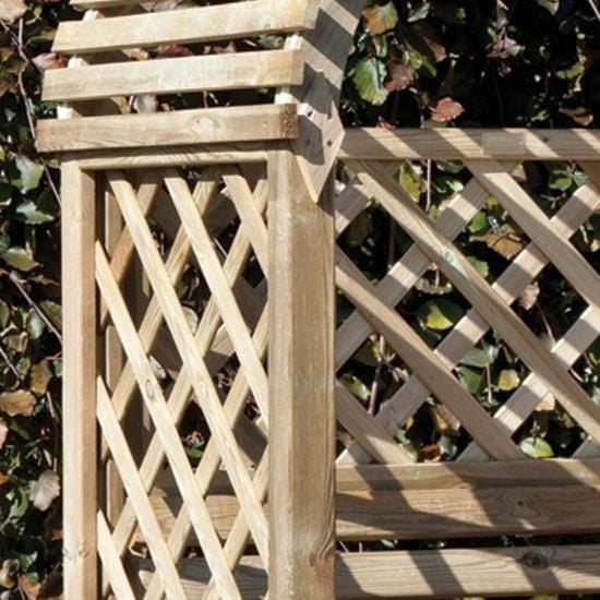 Jetra Wooden Arbour In Natural Timber With Open Slatted Roof_4