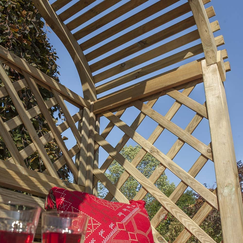 Jetra Wooden Garden Arbour In Natural
