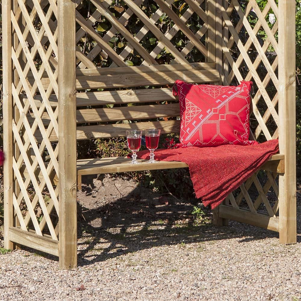 Jetra Wooden Garden Arbour In Natural