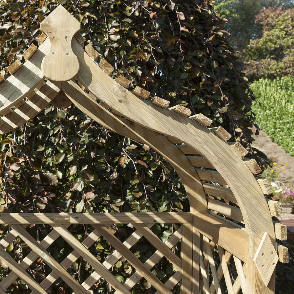 Jetra Wooden Garden Arbour In Natural