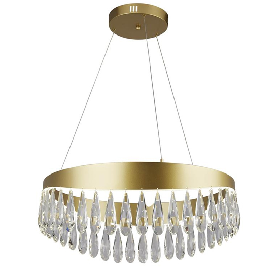 Read more about Jewel led crystal ceiling pendant light in gold