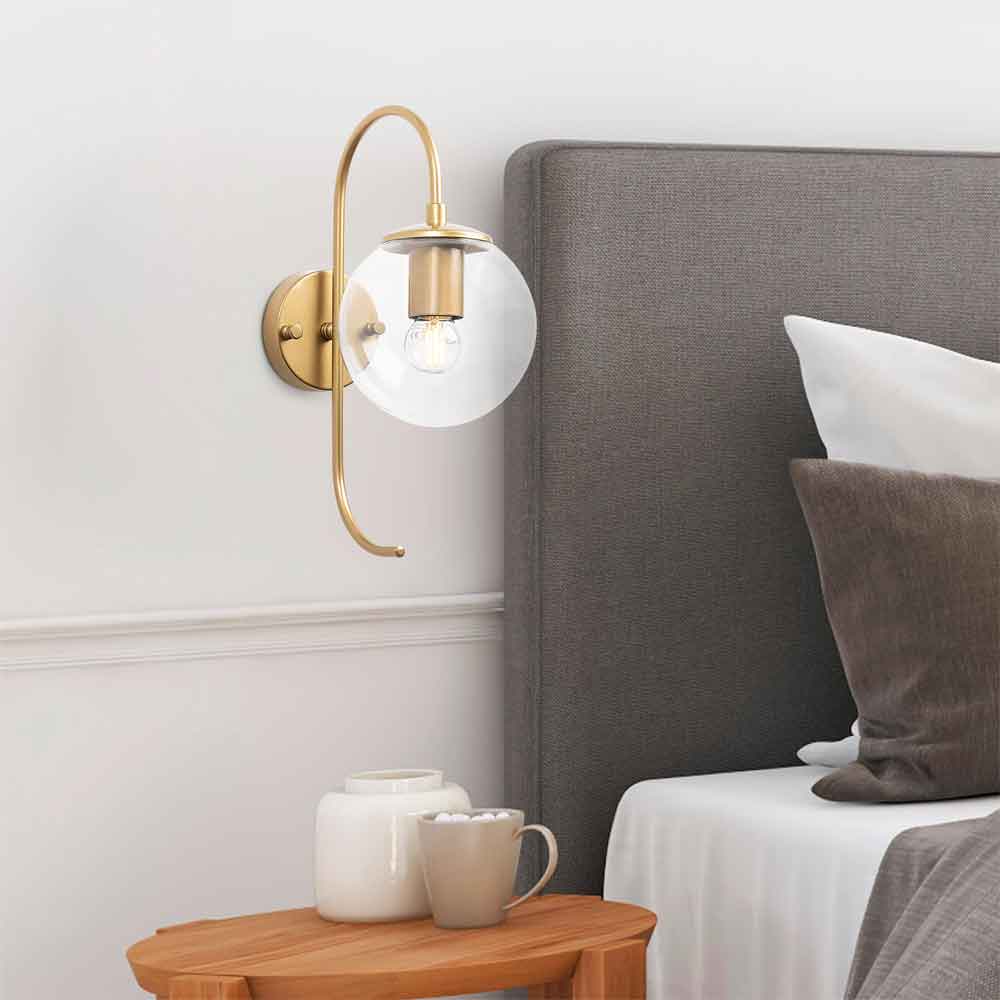 Jewel Metal Wall Lamp in Gold