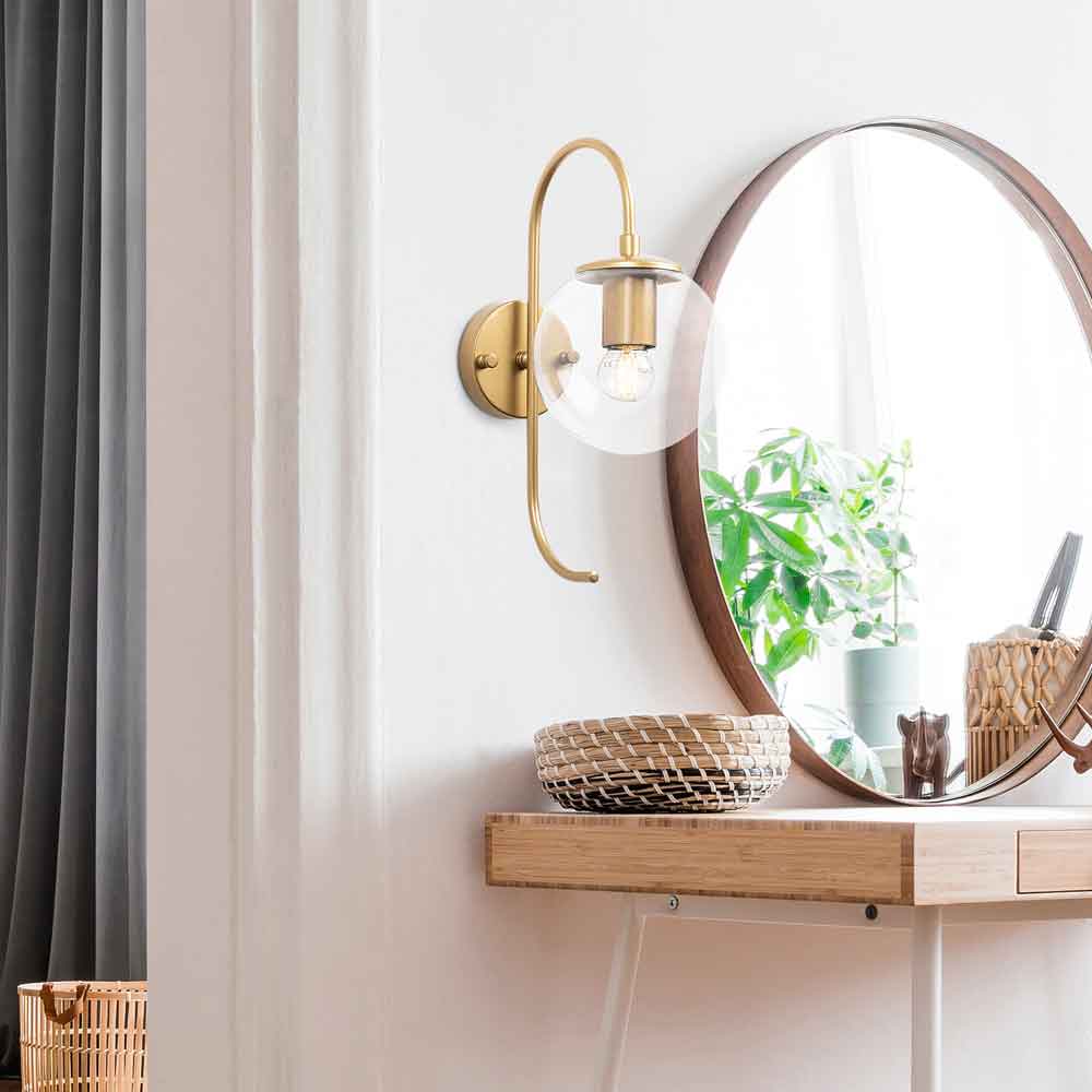 Jewel Metal Wall Lamp in Gold