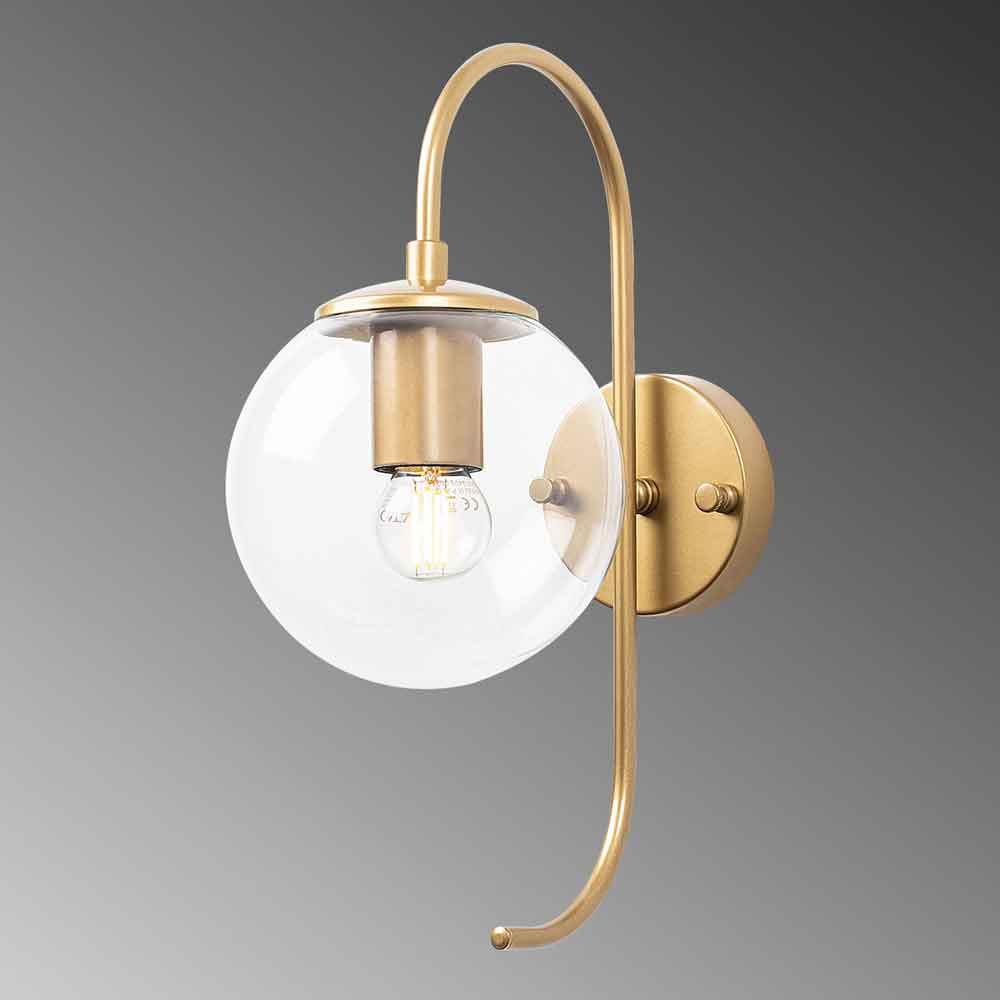 Jewel Metal Wall Lamp in Gold