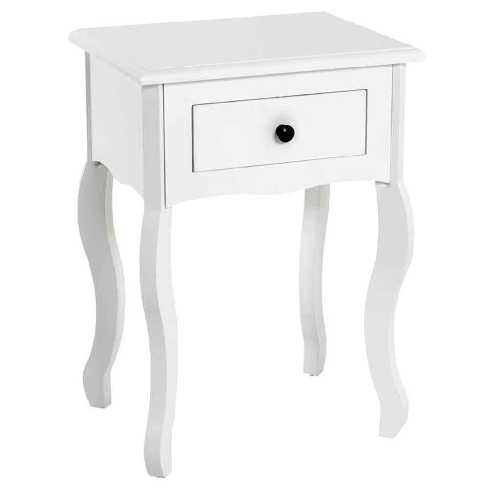 Jewett Wooden End Table With 1 Drawer In White