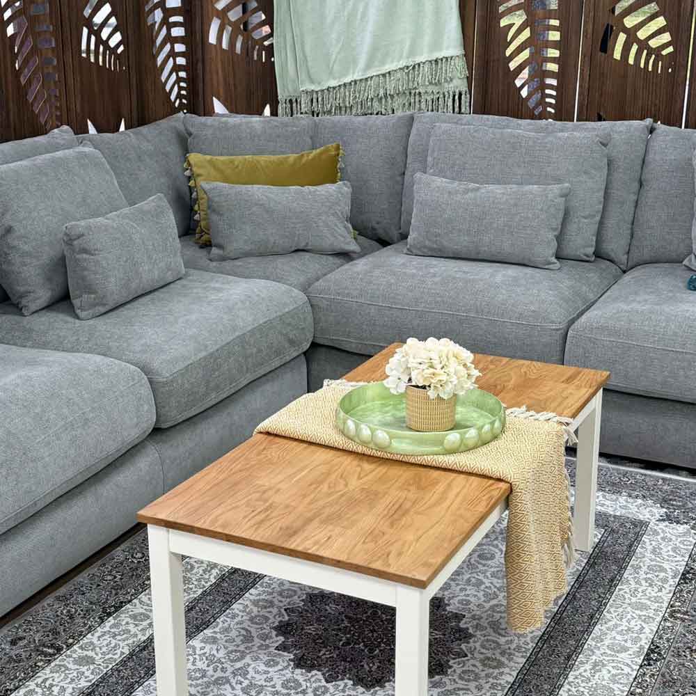 Jexaro Fabric Corner Sofa in Grey