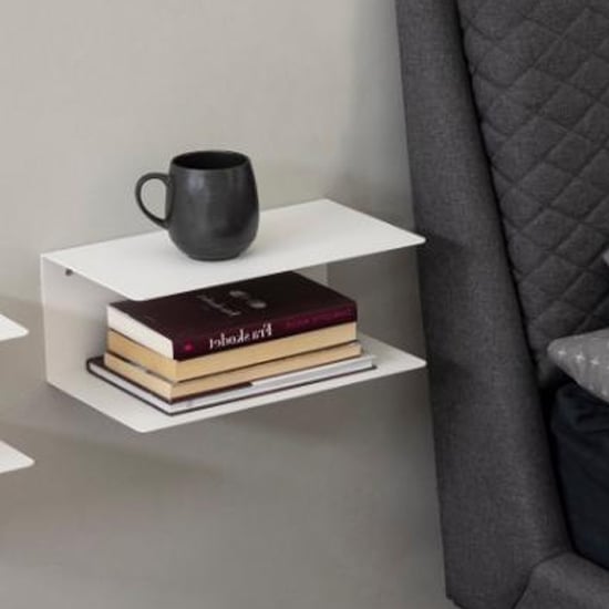 Product photograph of Jicama Dual Metal Wall Shelf In Matt White from Furniture in Fashion