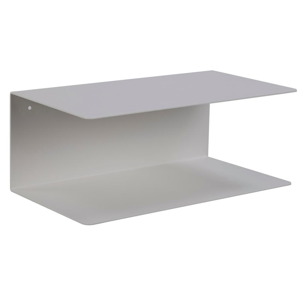 Jicama Metal Dual Wall Shelf In Matt White