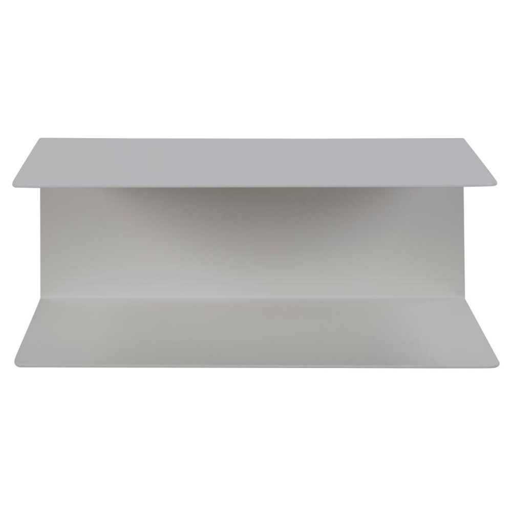 Jicama Metal Dual Wall Shelf In Matt White