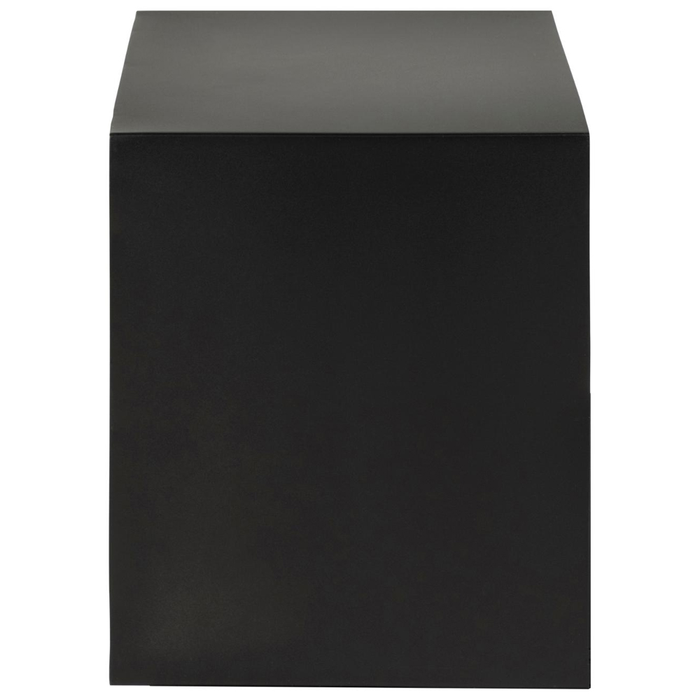 Jicama Metal Wall Hung Bedside Cabinet In Matt Black
