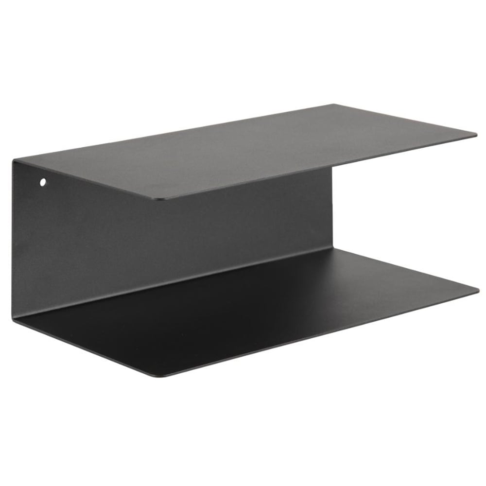 Jicama Metal Dual Wall Shelf In Matt Black