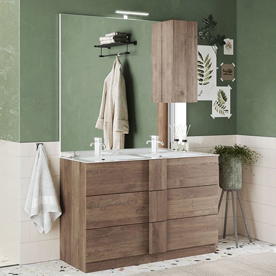 Product photograph of Jining 120cm Wooden Floor Bathroom Furniture Set In Mercury from Furniture in Fashion